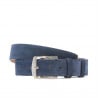 Herren-/Damen-Gürtel 01b blau Velours