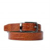 Herren Gürtel 12b Croco Cognac Braun