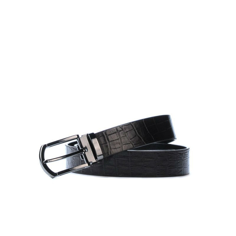 Herren Gürtel 12b Croco Braun 01