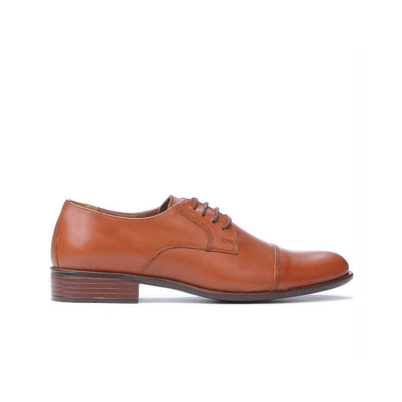 Elegante Herrenhalbschuhe 838 Cognac Braun