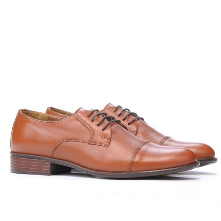 Elegante Herrenhalbschuhe 838 Cognac Braun