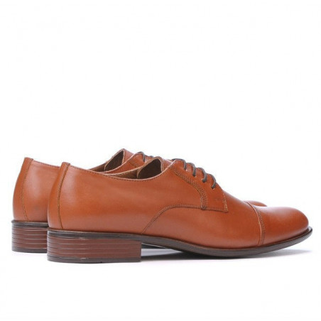 Elegante Herrenhalbschuhe 838 Cognac Braun
