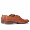 Elegante Herrenhalbschuhe 838 Cognac Braun