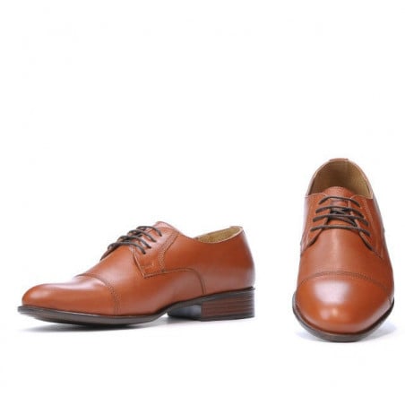 Elegante Herrenhalbschuhe 838 Cognac Braun