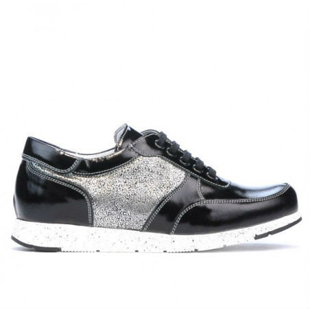 Damensneaker 682 schwarze Lackkombination