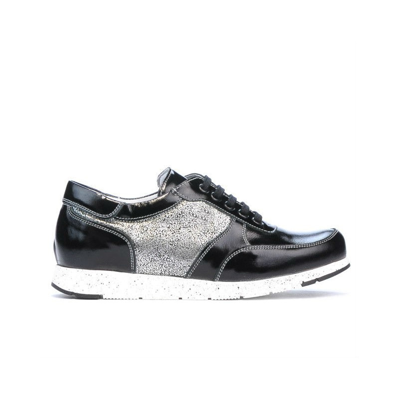 Damensneaker 682 schwarze Lackkombination