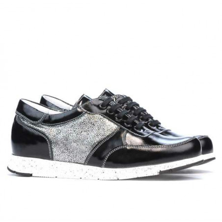 Damensneaker 682 schwarze Lackkombination