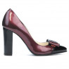 Elegante Damenschuhe 1262 Lack Bordeaux+Schwarz