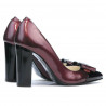 Elegante Damenschuhe 1262 Lack Bordeaux+Schwarz