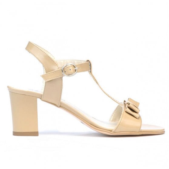 Damensandalen 1257 Lack Beige Damensandalen 1257 Lack Beige