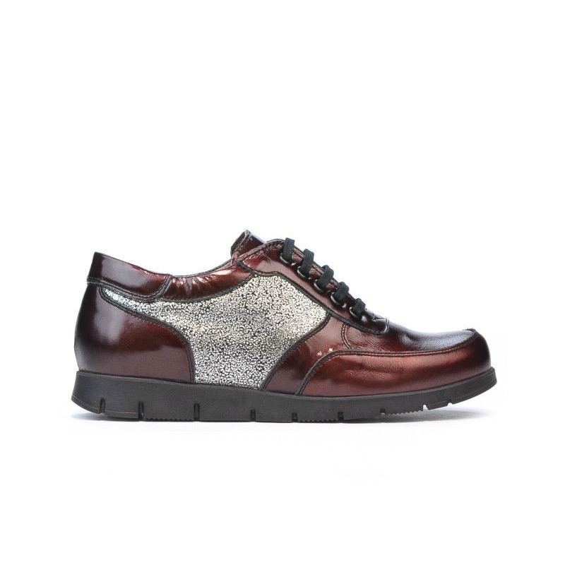 Damen Sportschuhe 682 Lack Bordeaux kombiniert