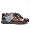 Damen Sportschuhe 682 Lack Bordeaux kombiniert