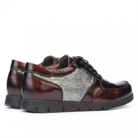 Damen Sportschuhe 682 Lack Bordeaux kombiniert