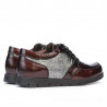 Damen Sportschuhe 682 Lack Bordeaux kombiniert