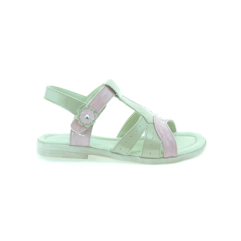 Kleinkinder-Sandalen 18c Lack beige+rosa
