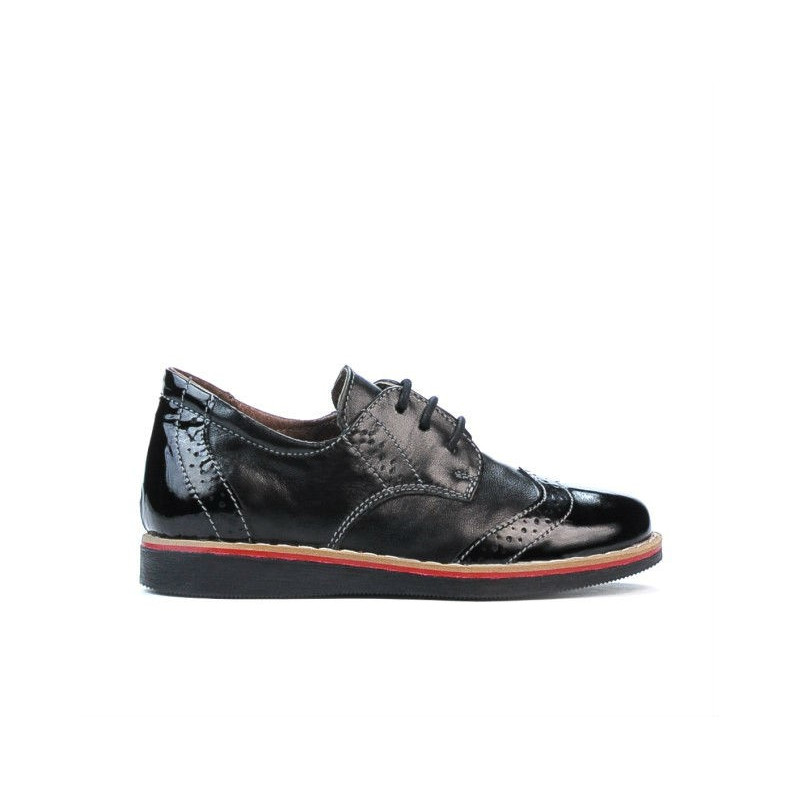 Kleinkinderschuhe 60c kombinierter schwarzer Lack01