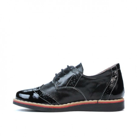 Kleinkinderschuhe 60c kombinierter schwarzer Lack01