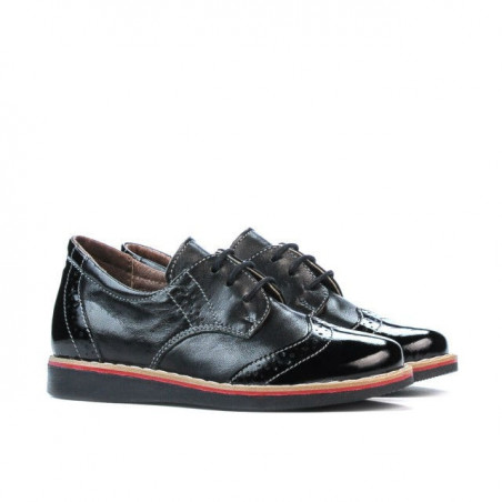 Kleinkinderschuhe 60c kombinierter schwarzer Lack01