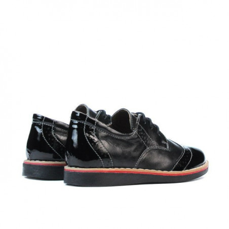 Kleinkinderschuhe 60c kombinierter schwarzer Lack01