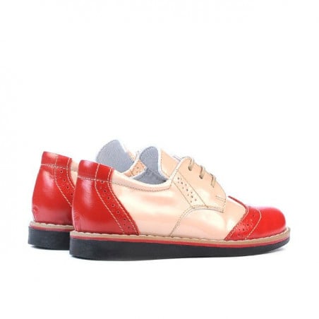 Kleinkindschuhe 60c Lack rot+beige