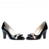 Elegante Damenschuhe 1263 Lack Schwarz+Beige