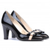 Elegante Damenschuhe 1263 Lack Schwarz+Beige
