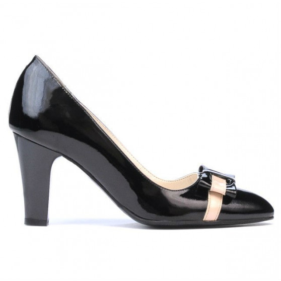 Elegante Damenschuhe 1263 Lack Schwarz+Beige Elegante Damenschuhe 1263 Lack Schwarz+Beige