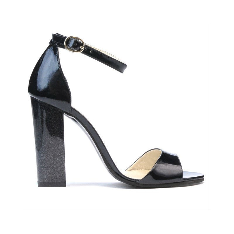 Damen Sandalen 1259 Lack Indigo Perlmutt