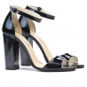 Damen Sandalen 1259 Lack Indigo Perlmutt
