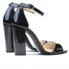 Damen Sandalen 1259 Lack Indigo Perlmutt