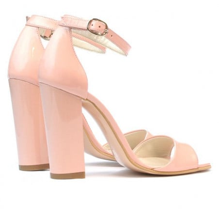 Damen Sandalen 1259 Lack Hellrosa