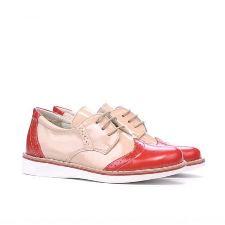 Kleinkinderschuhe 60c Rotlack+Beige01