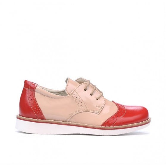 Kleinkinderschuhe 60c Rotlack+Beige01 Kleinkinderschuhe 60c Rotlack+Beige01