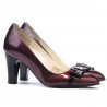 Elegante Damenschuhe 1263 Lack Bordeaux+Schwarz