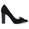 Elegante Damenschuhe 1262 schwarzes Antilopenleder kombiniert