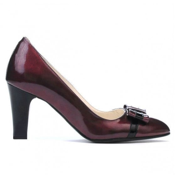 Elegante Damenschuhe 1263 Lack Bordeaux+Schwarz Elegante Damenschuhe 1263 Lack Bordeaux+Schwarz