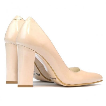Elegante Damenschuhe 1261 Lack Elfenbein