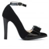 Elegante Damenschuhe 1264 Schwarz Antilope + Schwarzer Lack