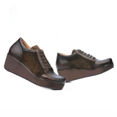 Damen Freizeitschuhe 668 Kaffee kombiniert