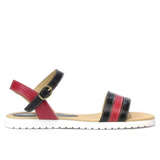 Damensandalen 5037 schwarz+bordo Damensandalen 5037 schwarz+bordo