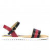 Damensandalen 5037 schwarz+bordo