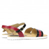 Damensandalen 5037 schwarz+bordo
