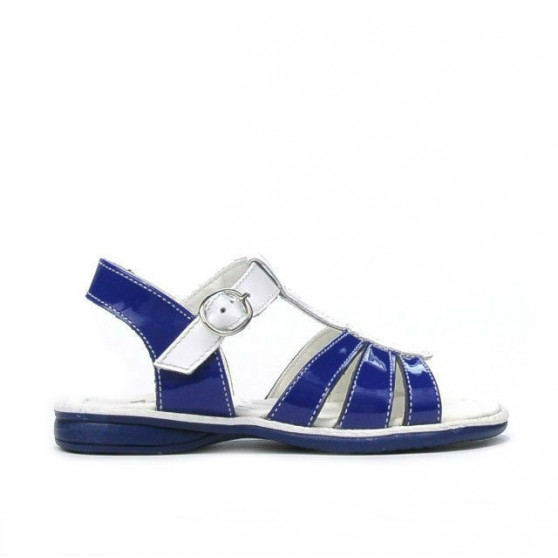 Kleinkinder Sandalen 53c lack blau+weiß