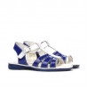 Kleinkinder Sandalen 53c lack blau+weiß