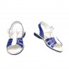 Kleinkinder Sandalen 53c lack blau+weiß