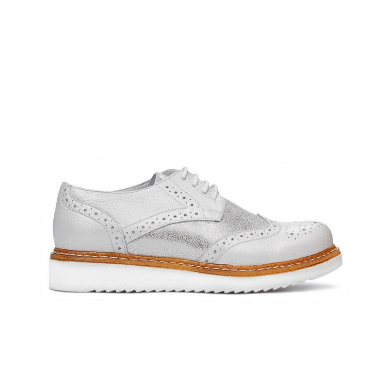 Damen Freizeitschuhe 663-1 Perlmutt weiß kombiniert