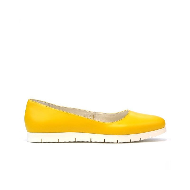 Damen-Ballerinas 677-1 Gelb