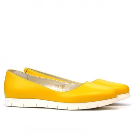 Damen-Ballerinas 677-1 Gelb