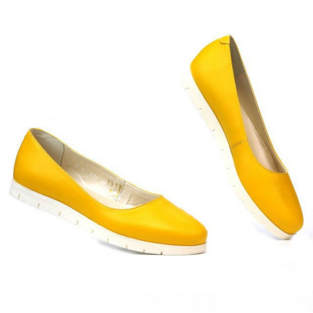 Damen-Ballerinas 677-1 Gelb