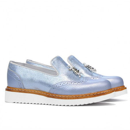 Damen Freizeitschuhe 659 perlmutt blau kombiniert